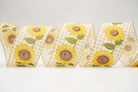 Fairy-tale Lavender And Sunflowers Ribbon_KF7561GC-2-166_ivory